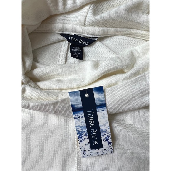 Terre Bleue Cowl Neck Fringe Sweater Size M NEW - Picture 8 of 10